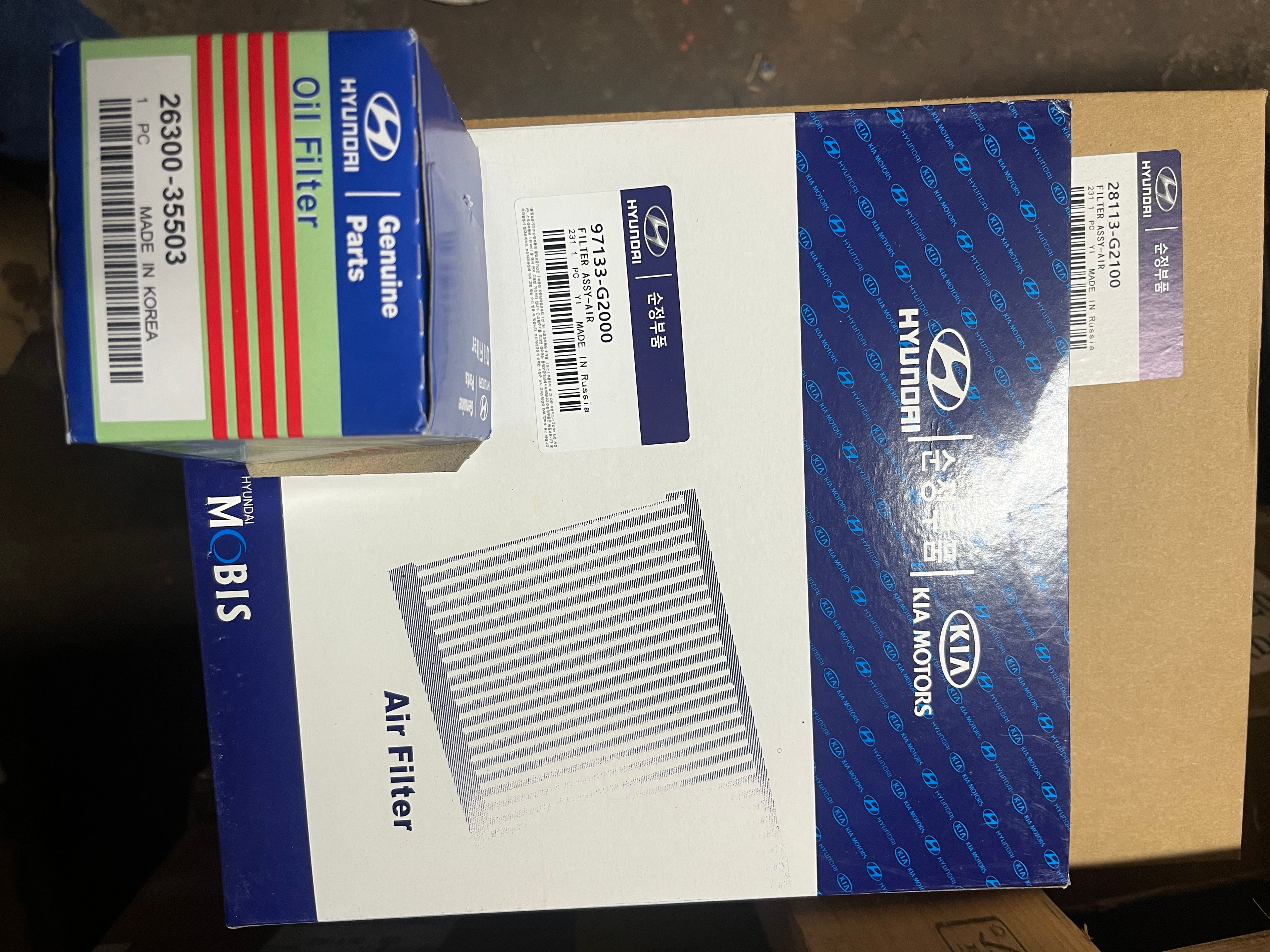 OE Genuine Hyundai Ionic service kit